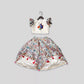 Butterfly Embroidered Crop Top And Handkerchief Printed Lehenga with Gota Work image 2