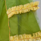 Green One Shoulder Crop Top & Lehenga image 2