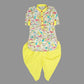 Cotton Printed Yellow Dhoti And Kurta For Boys image 0
