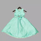 Sea Green Long Gown Adorned With Frill Net image 2