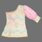 Pink One Shoulder Puff Sleeves Kurta And Tulip Pant With Dupatta image 2